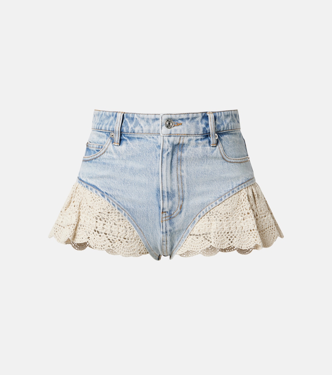 Shorts de denim con croché | Frame