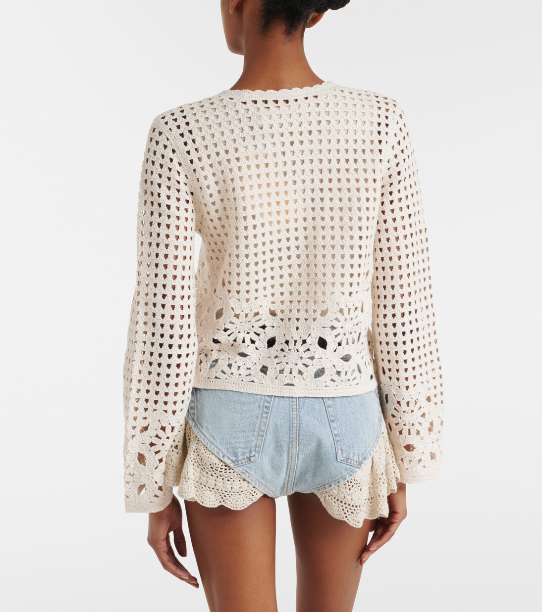 Shorts de denim con croché | Frame