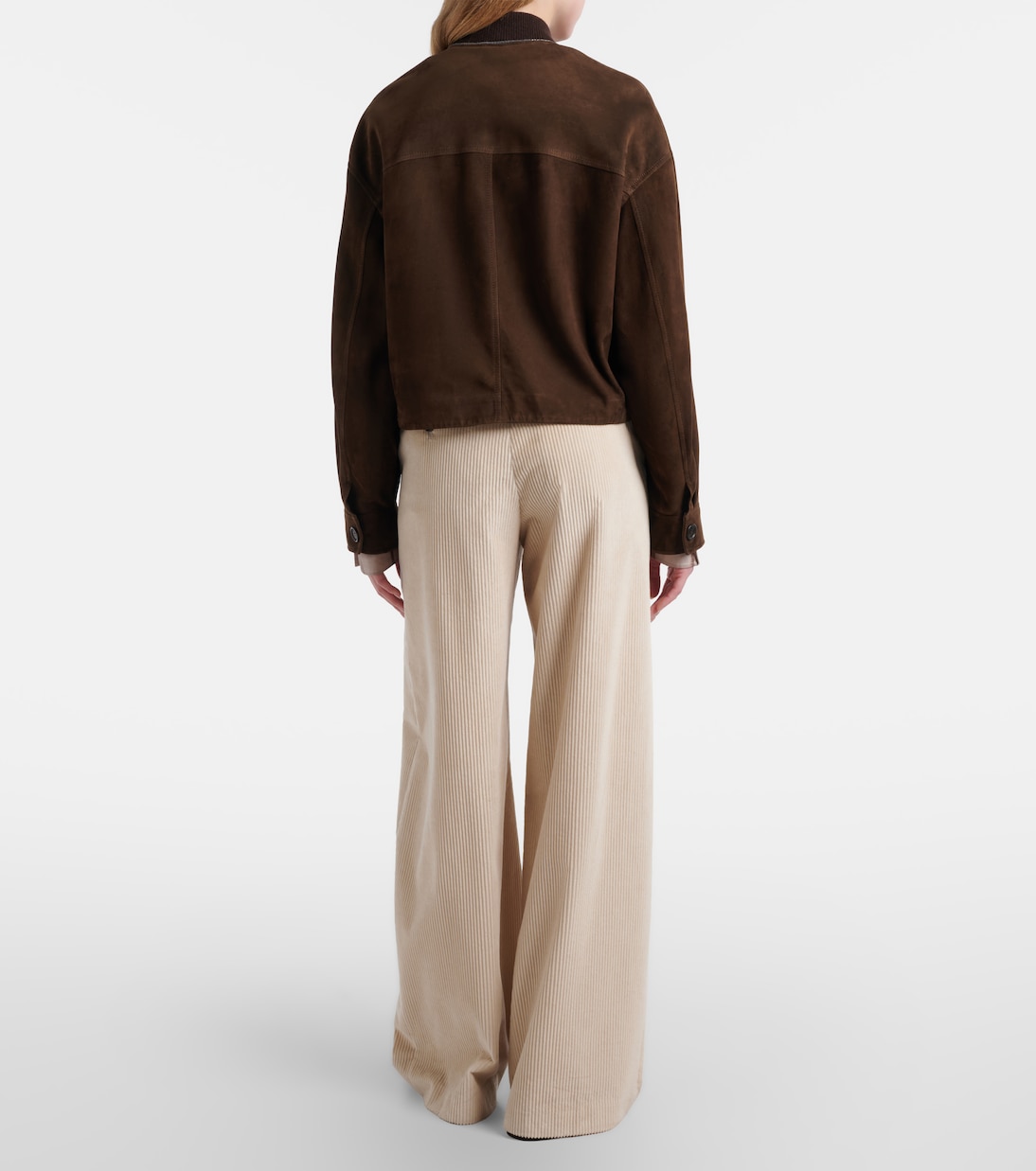 Cotton corduroy wide-leg pants | Brunello Cucinelli
