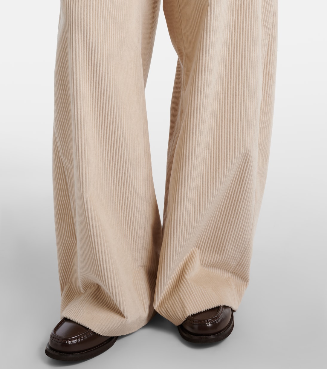 Cotton corduroy wide-leg pants | Brunello Cucinelli