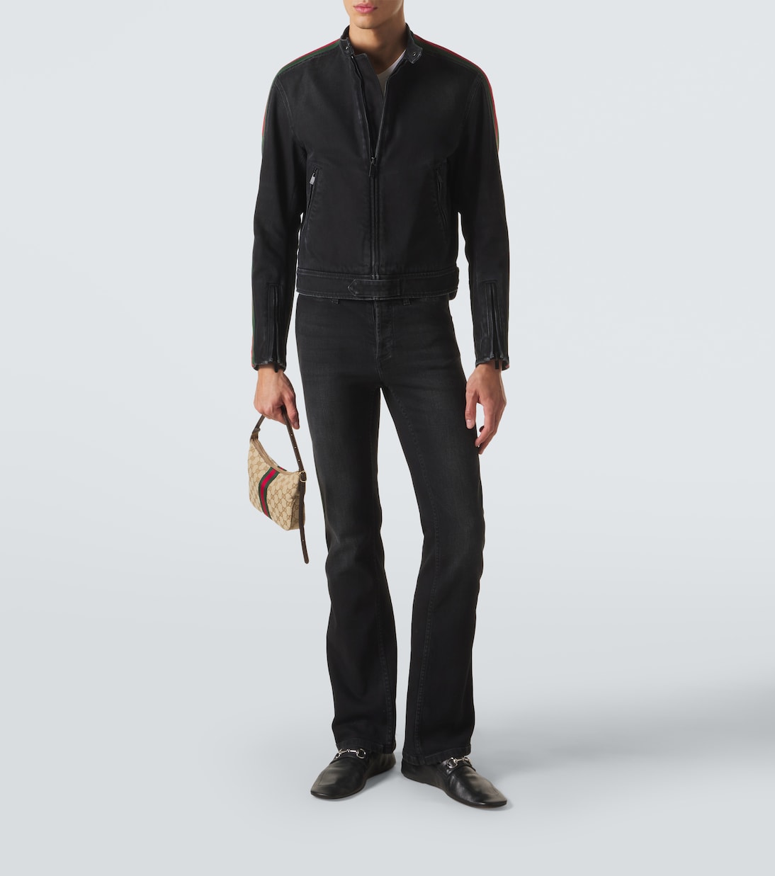 Web Stripe flared jeans | Gucci