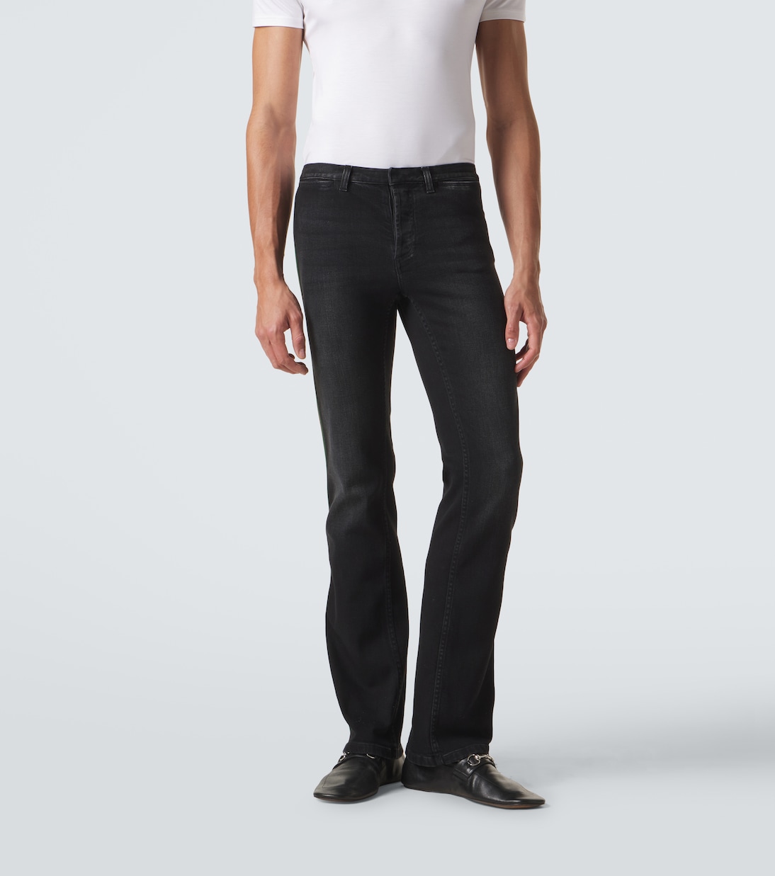 Web Stripe flared jeans | Gucci