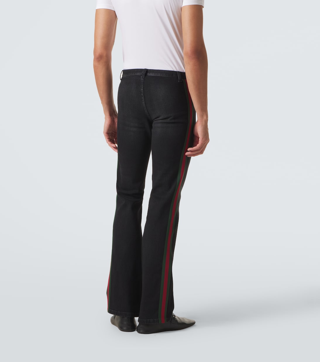 Web Stripe flared jeans | Gucci
