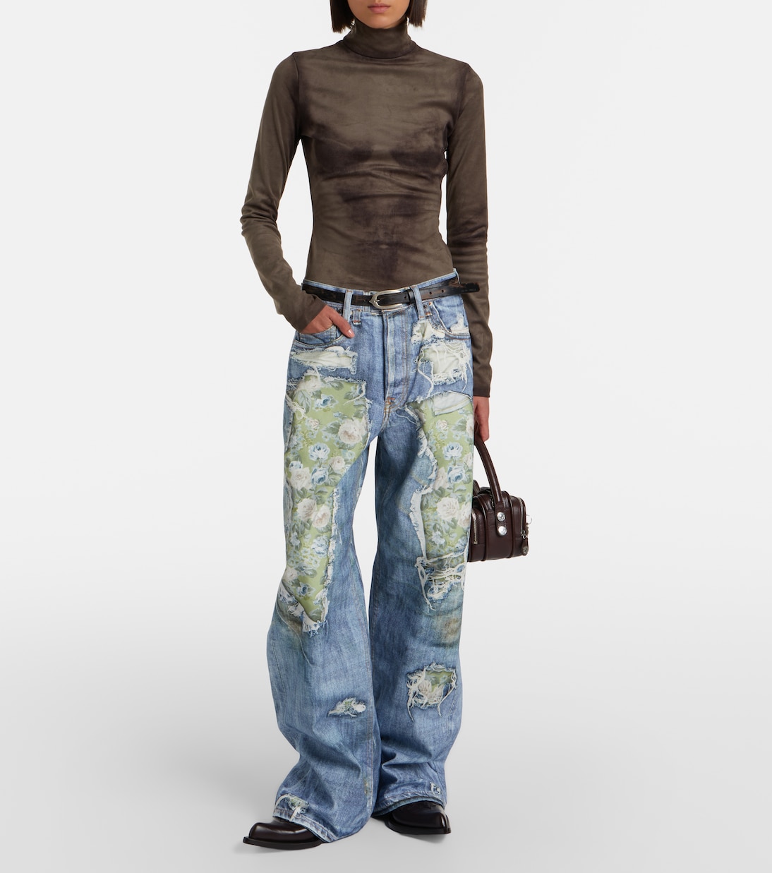 Printed wide-leg jeans | Acne Studios