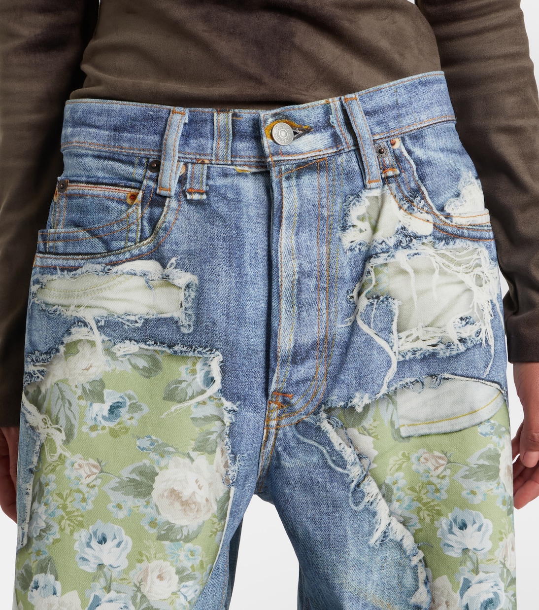Printed wide-leg jeans | Acne Studios