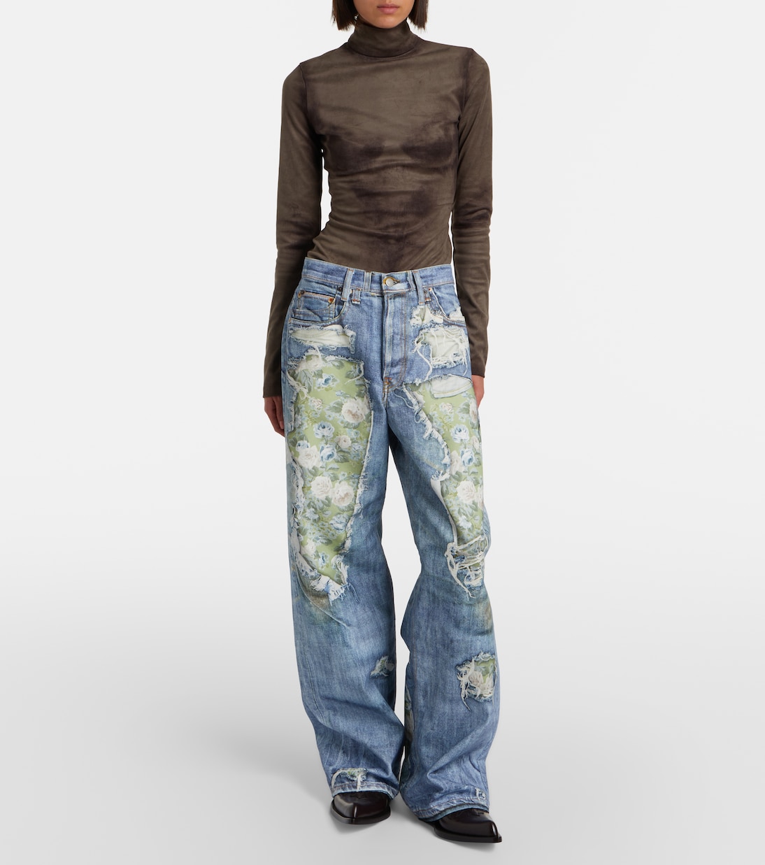 Printed wide-leg jeans | Acne Studios