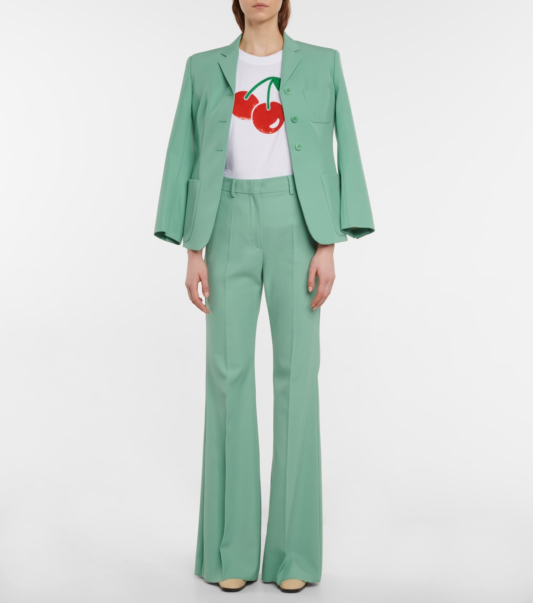 Pantalon évasé Laccato à taille haute | Sportmax