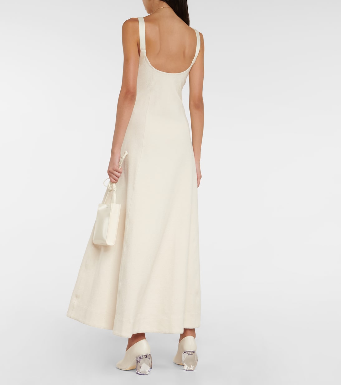 Robe midi en coton mélangé | Jil Sander