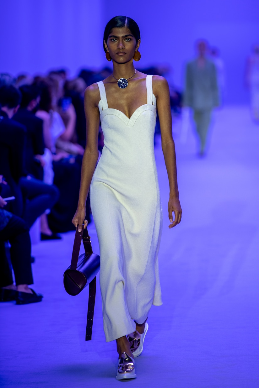 Robe midi en coton mélangé | Jil Sander