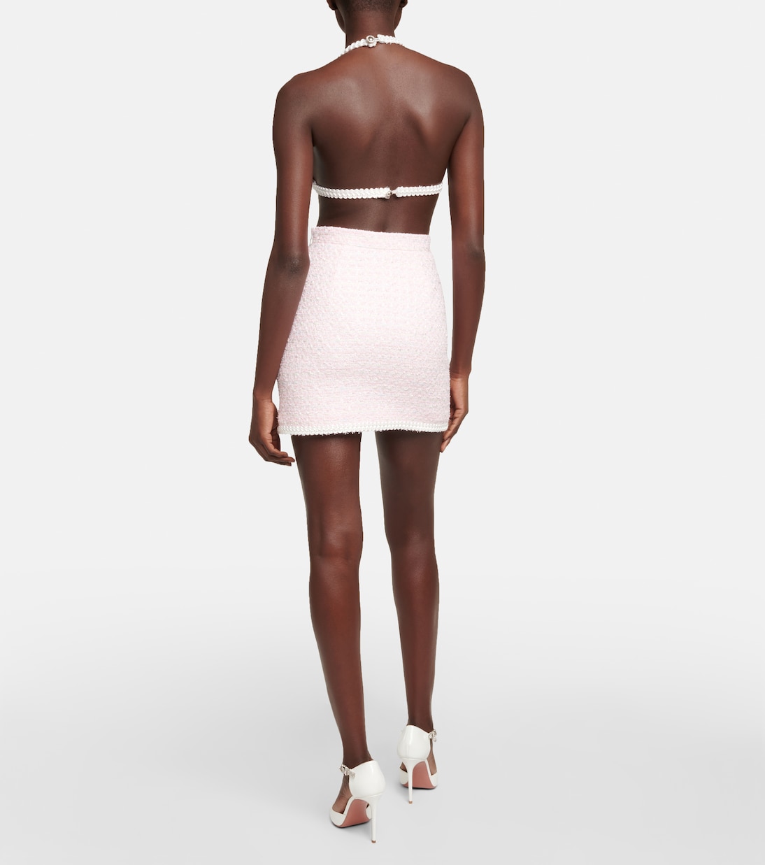 Soutien-gorge brodé en coton mélangé | Alessandra Rich