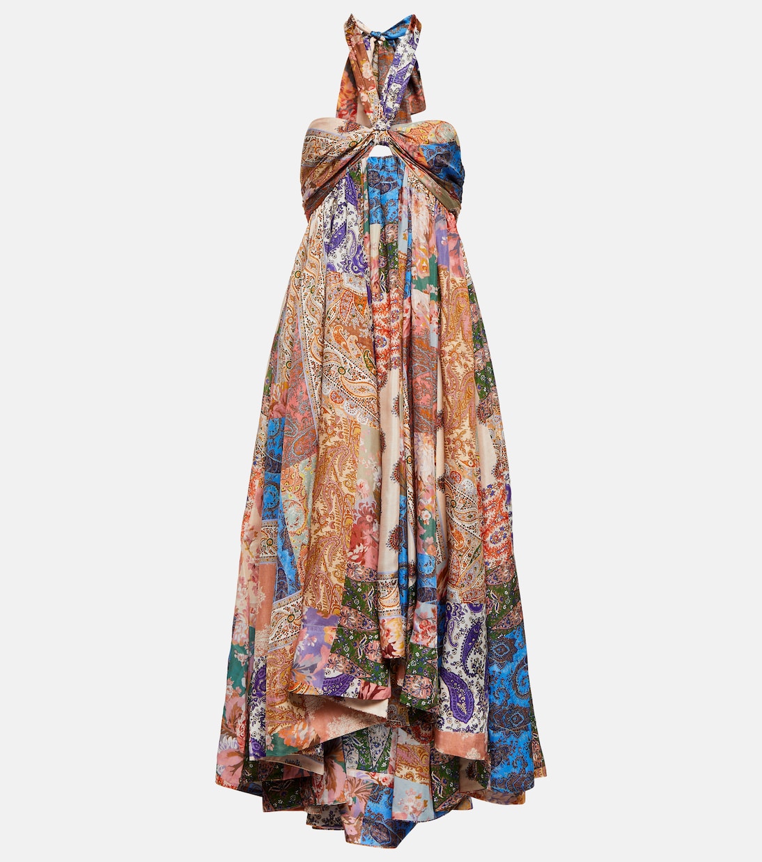 Robe longue Devi imprimée en soie | Zimmermann