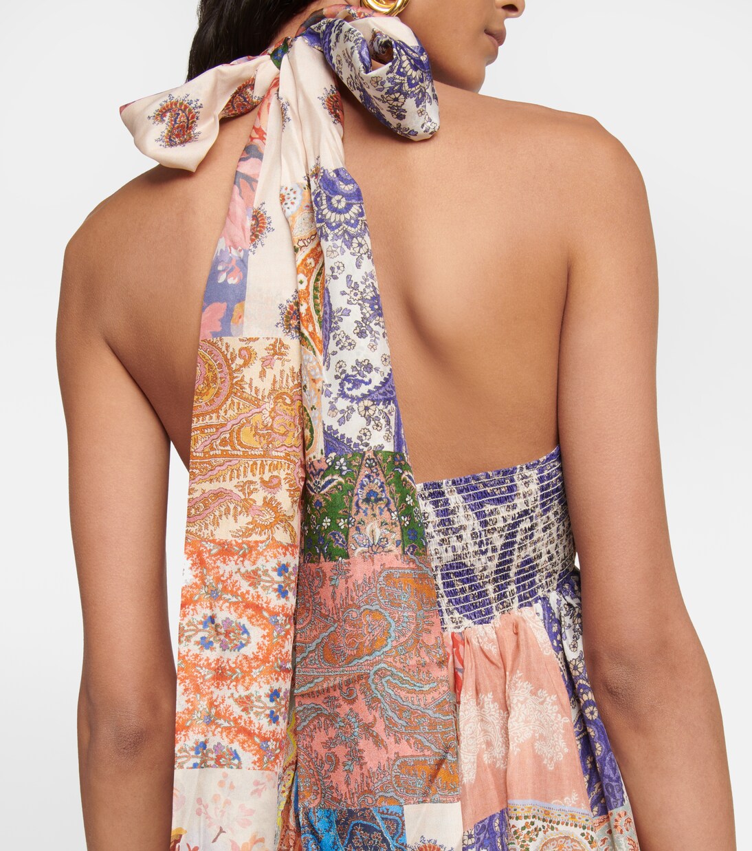 Robe longue Devi imprimée en soie | Zimmermann