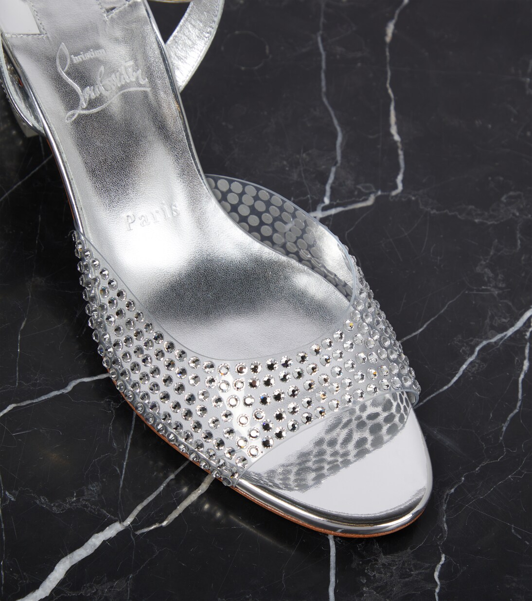 Cassandrissima embellished PVC sandals | Christian Louboutin