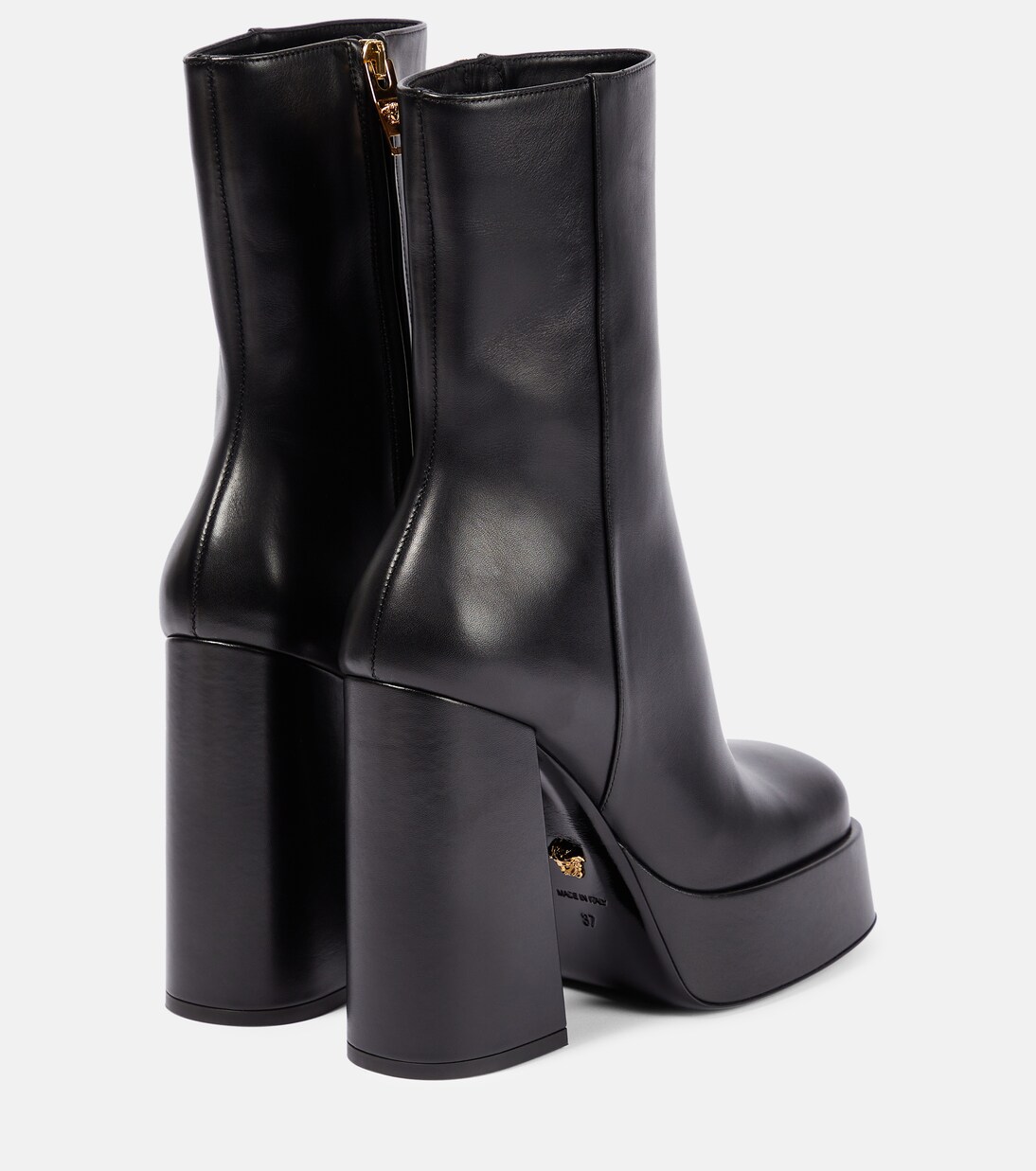 Plateaustiefel Medusa Aevitas aus Leder | Versace