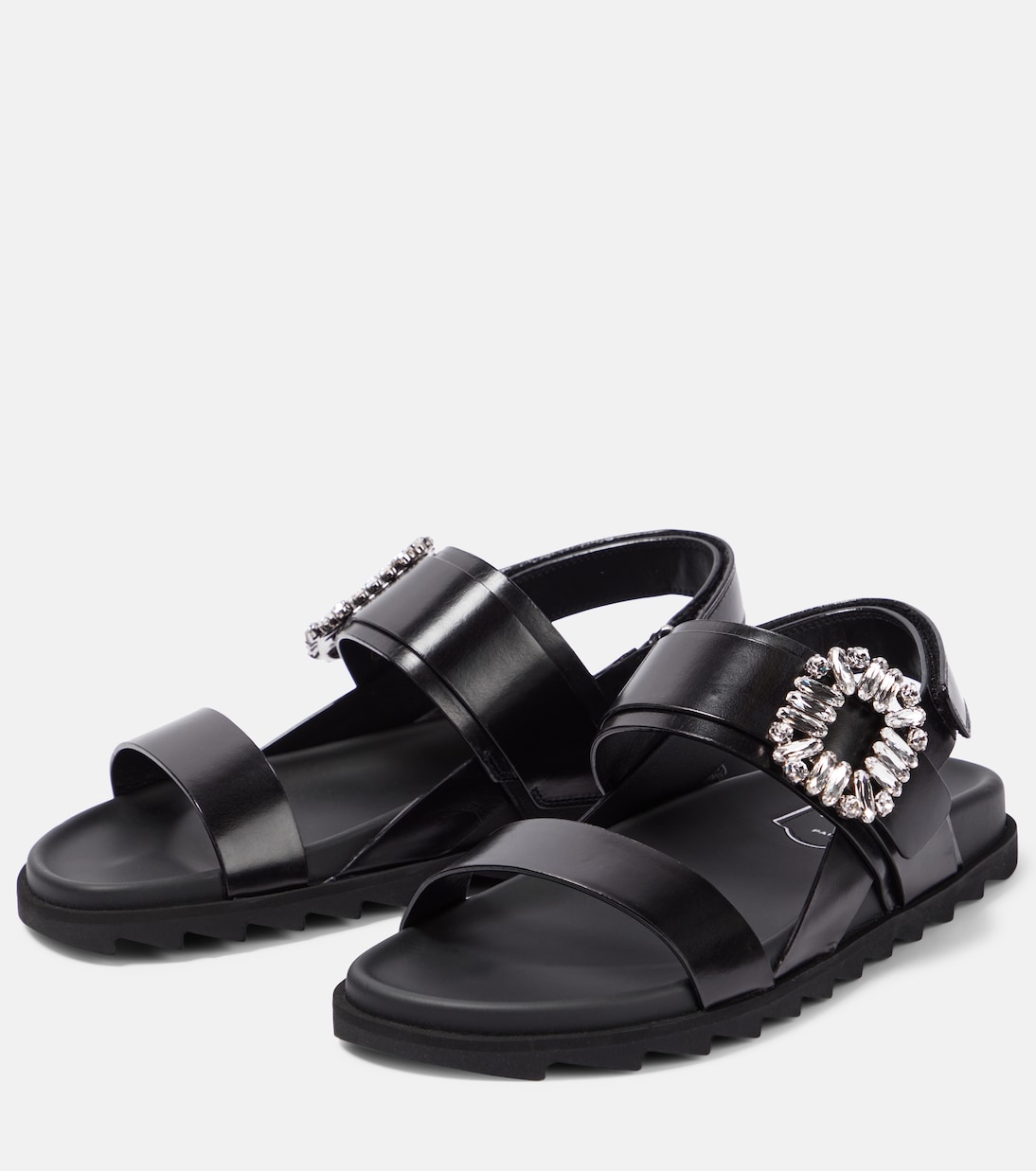 Verzierte Sandalen Slidy Viv' aus Leder | Roger Vivier