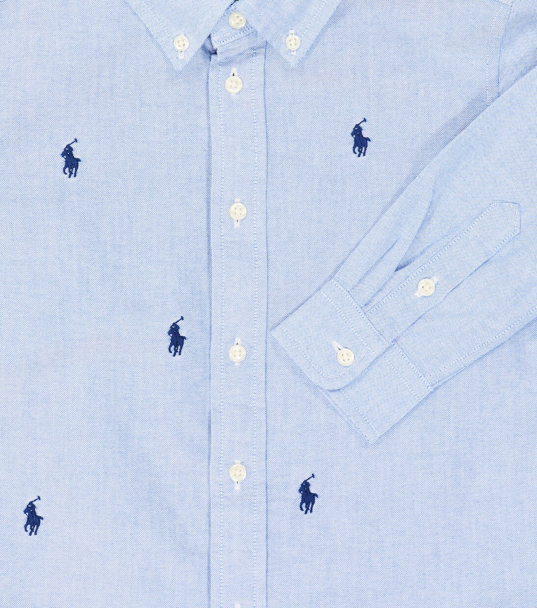 Logo embroidered cotton Oxford shirt | Polo Ralph Lauren Kids