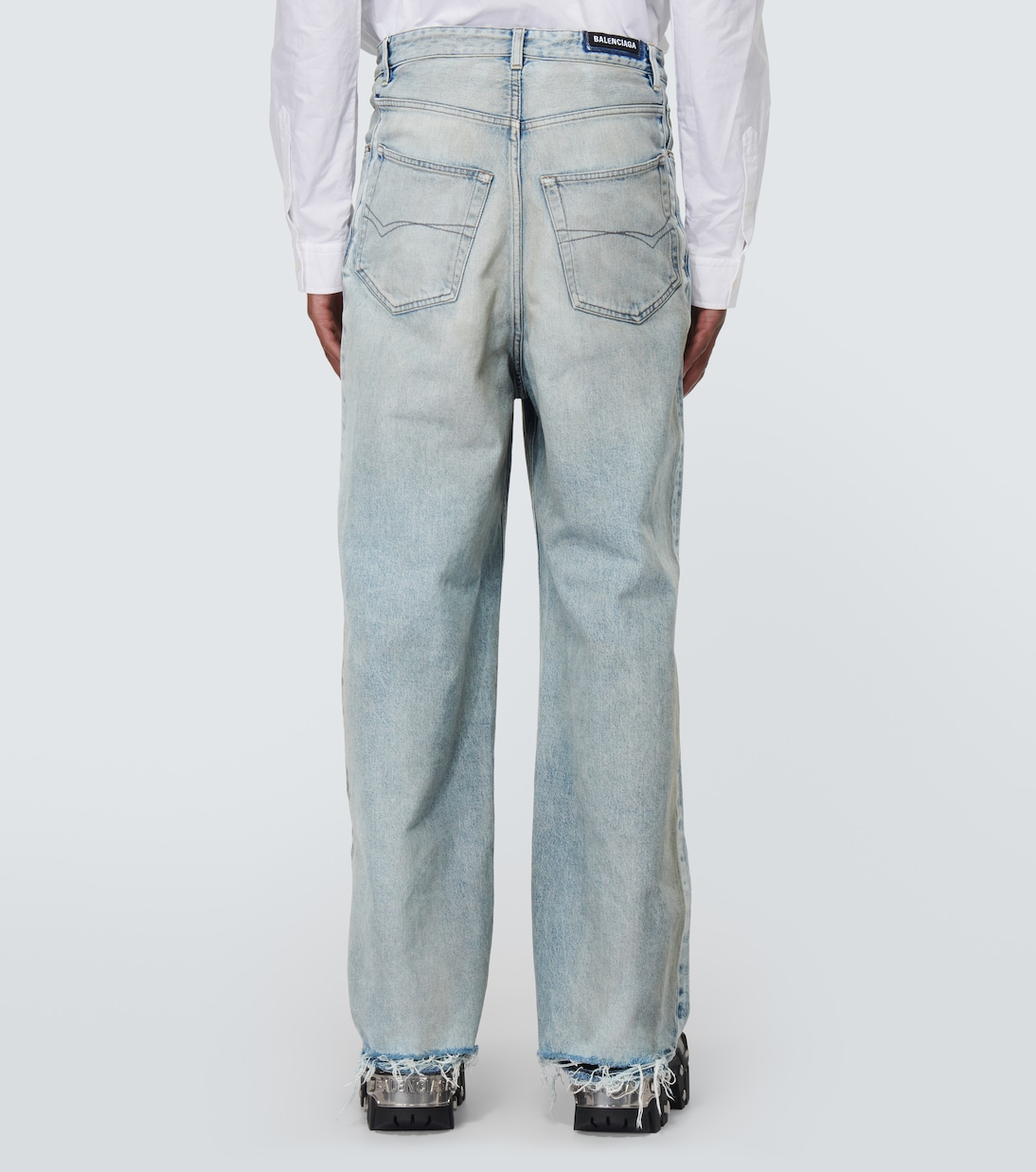 Distressed Wide-Leg Jeans | Balenciaga