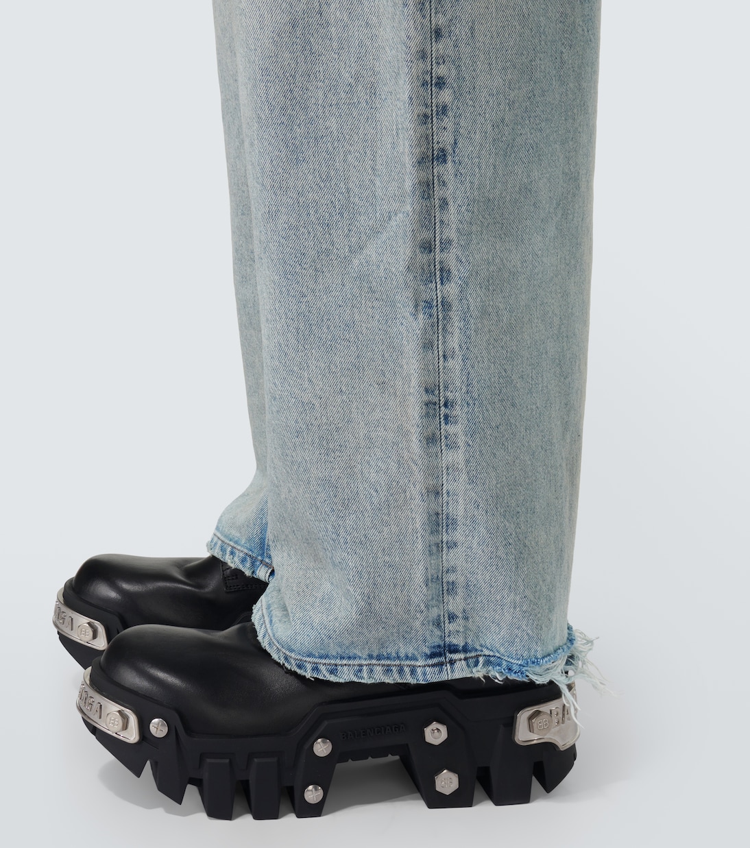 Distressed Wide-Leg Jeans | Balenciaga