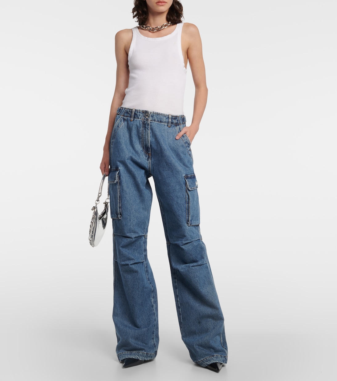 Weite Cargohose aus Denim | Coperni