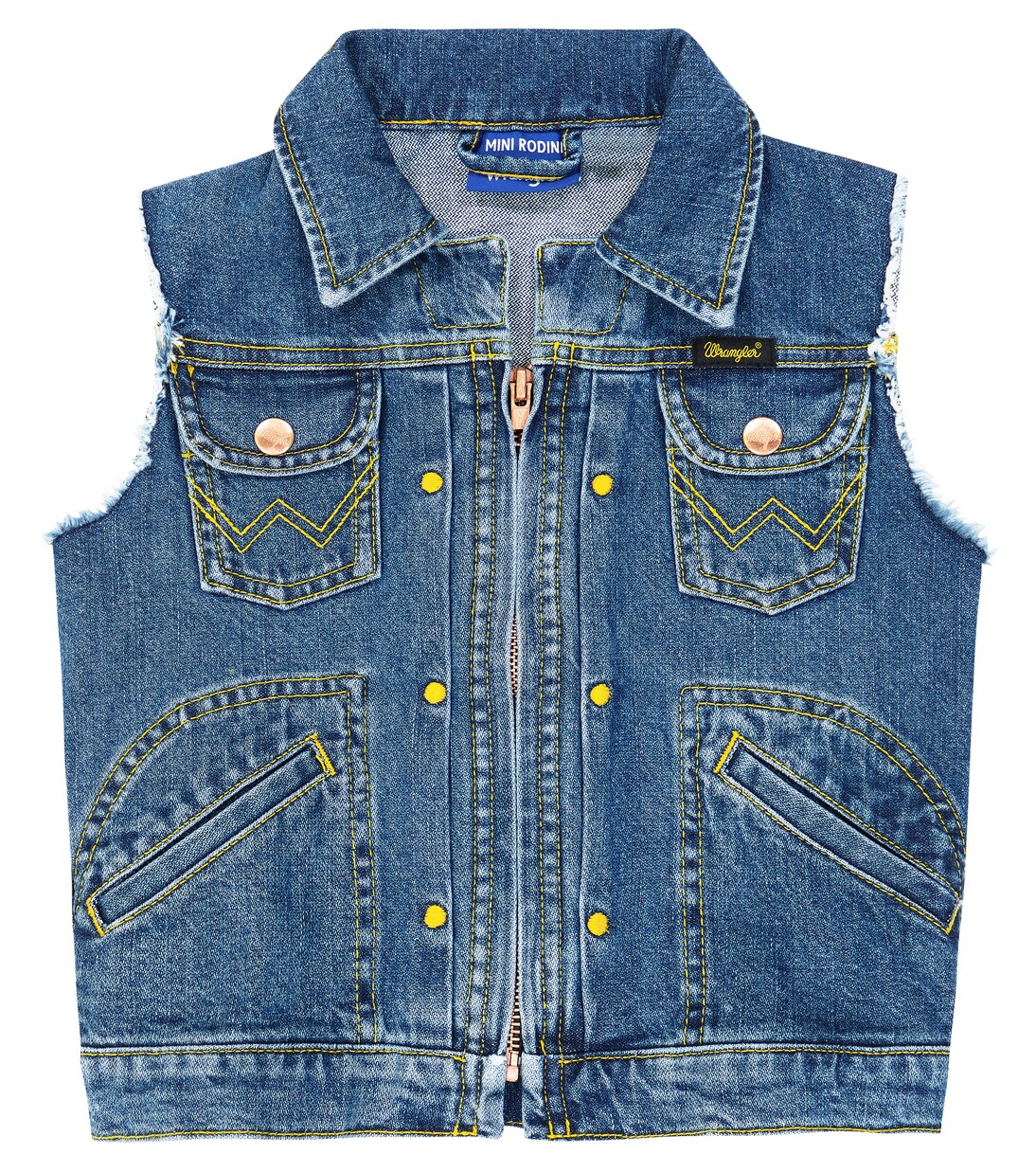 x Wrangler cotton denim vest | Mini Rodini