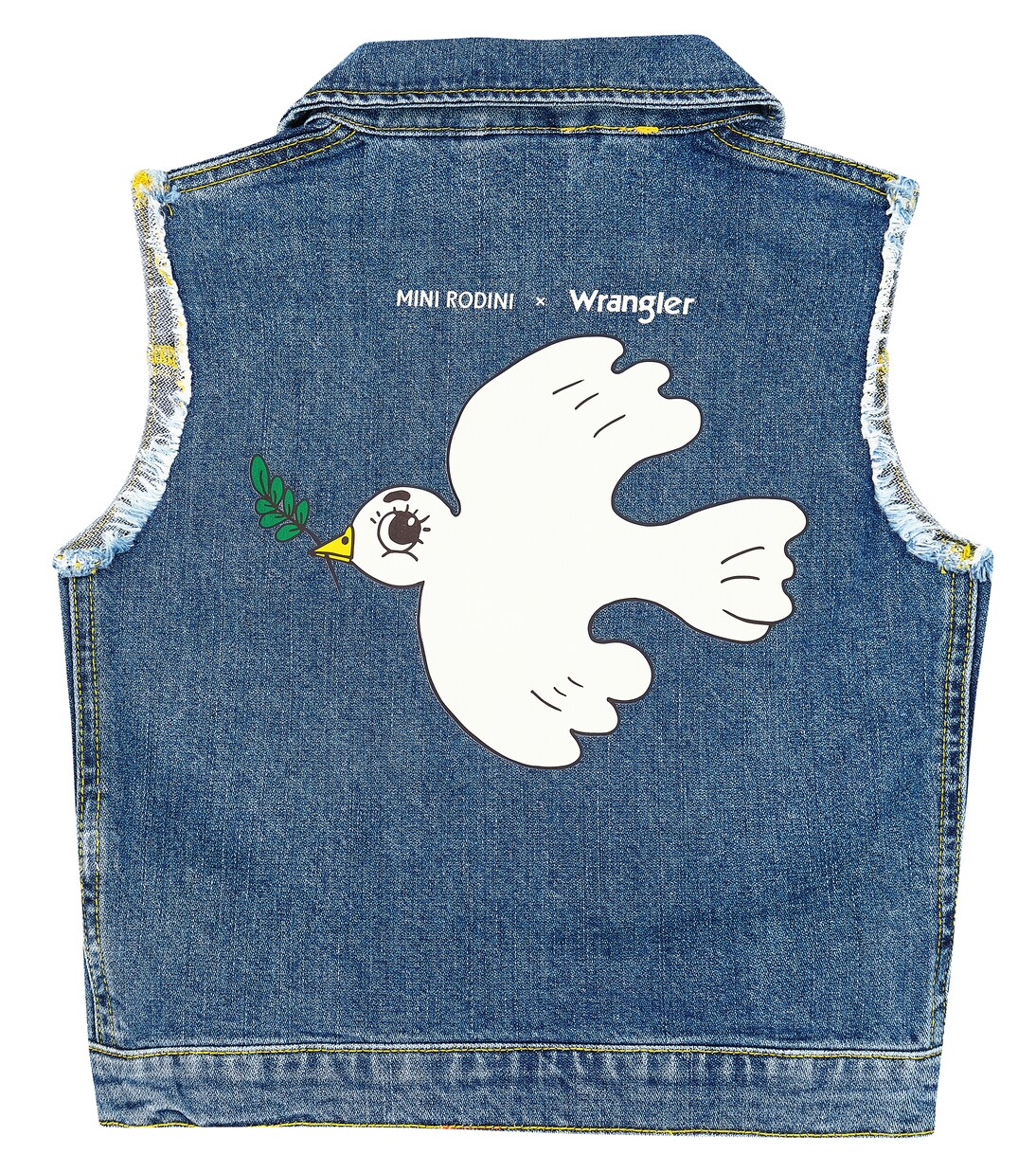 x Wrangler cotton denim vest | Mini Rodini