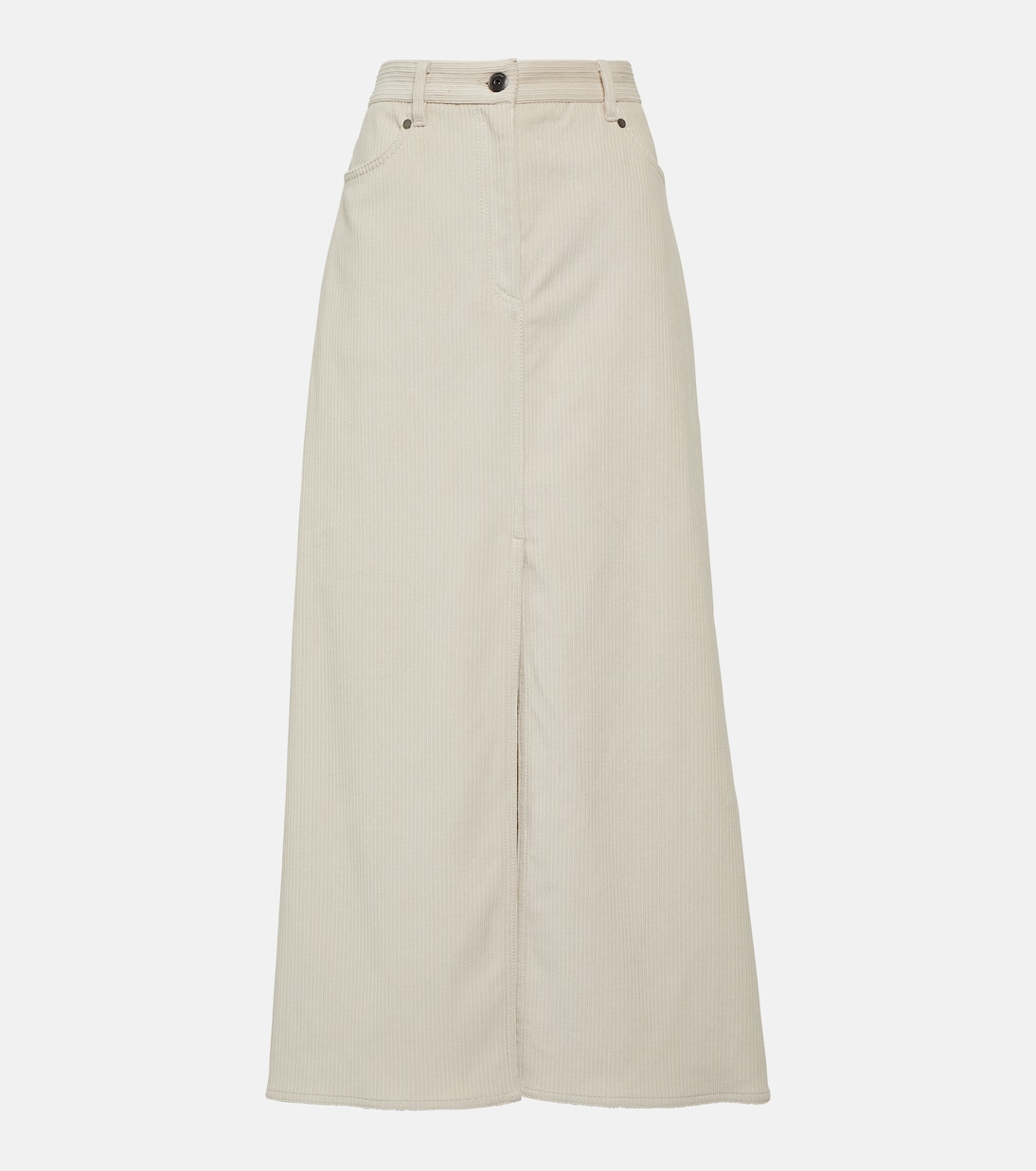 Cotton corduroy maxi skirt | Brunello Cucinelli