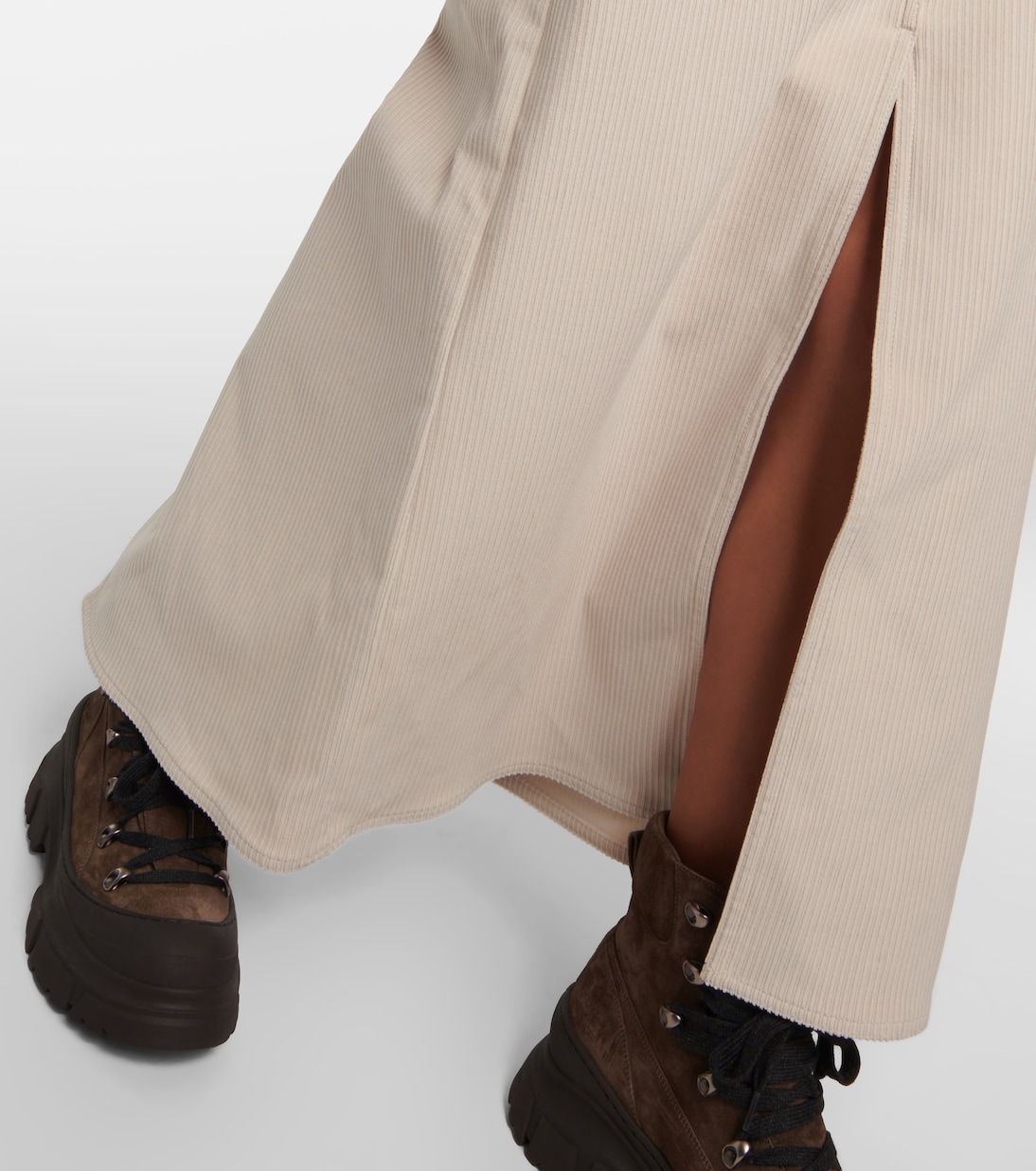 Cotton corduroy maxi skirt | Brunello Cucinelli