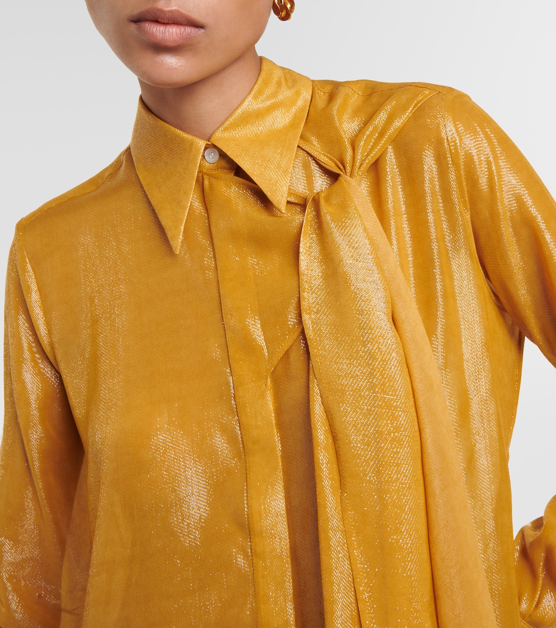 Bluse aus Lamé | Victoria Beckham