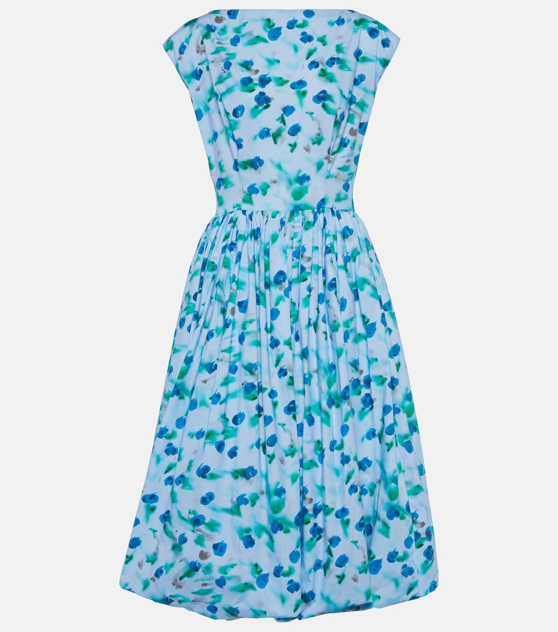 Robe midi en popeline de coton | Marni