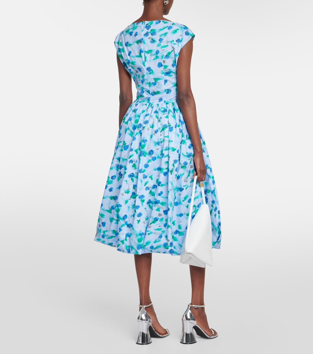 Robe midi en popeline de coton | Marni