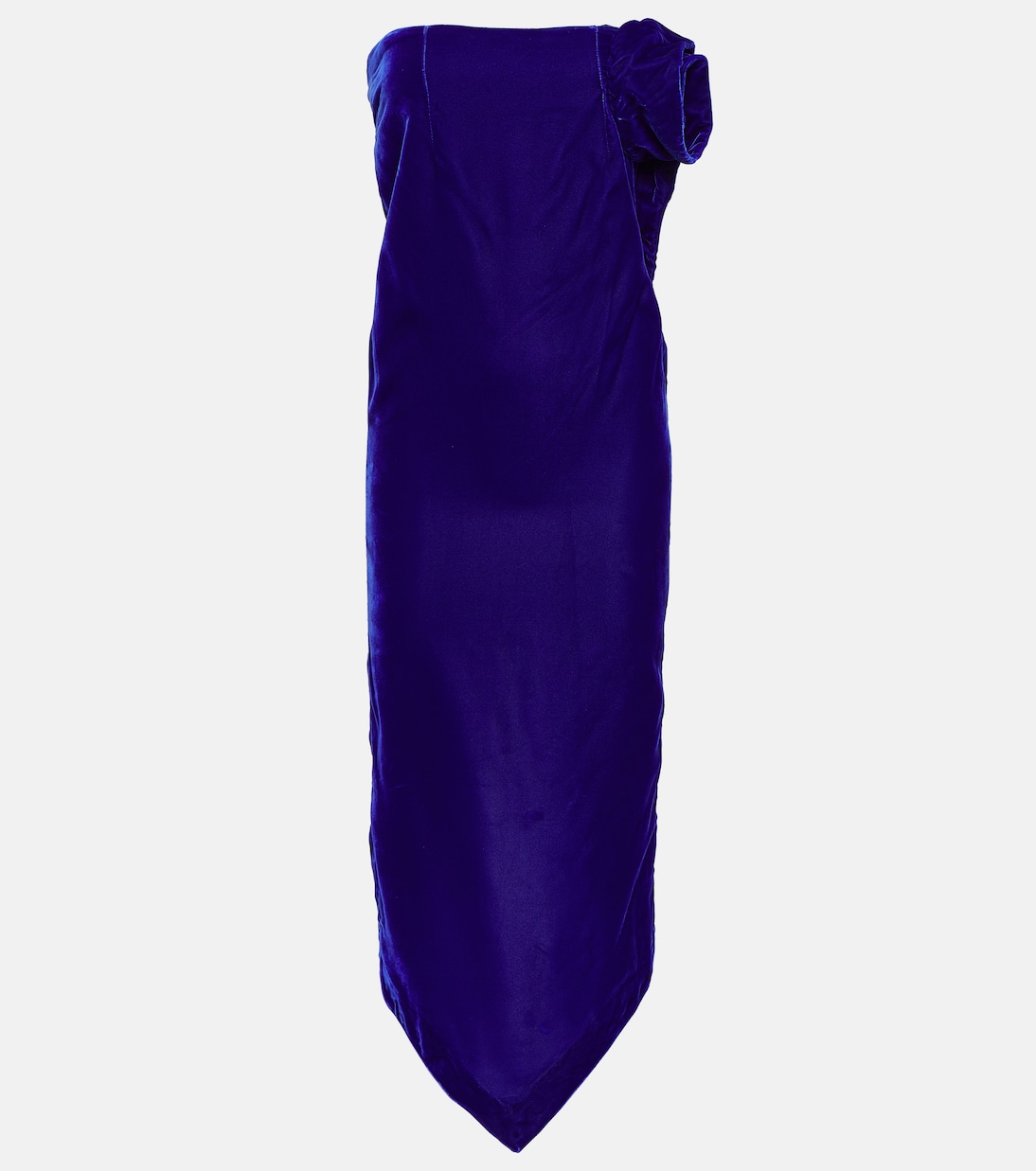 Floral-appliqué velvet maxi skirt | Didu