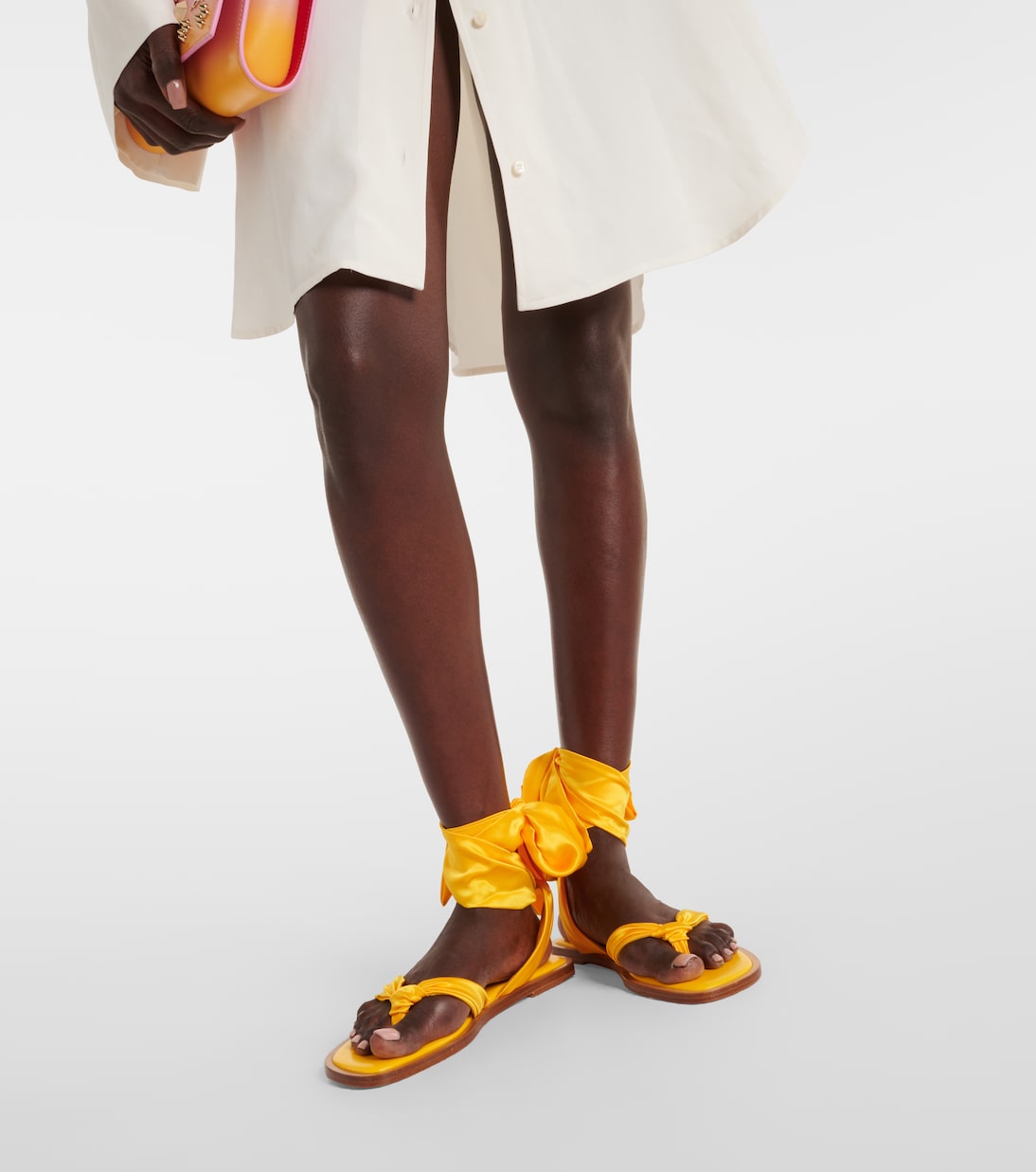 Sandales Nilo Du Désert en satin | Christian Louboutin