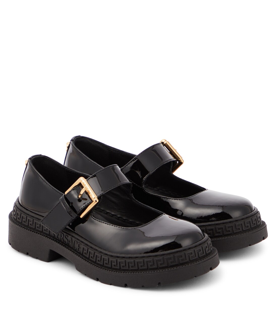 La Medusa patent leather Mary Jane flats | Versace Kids