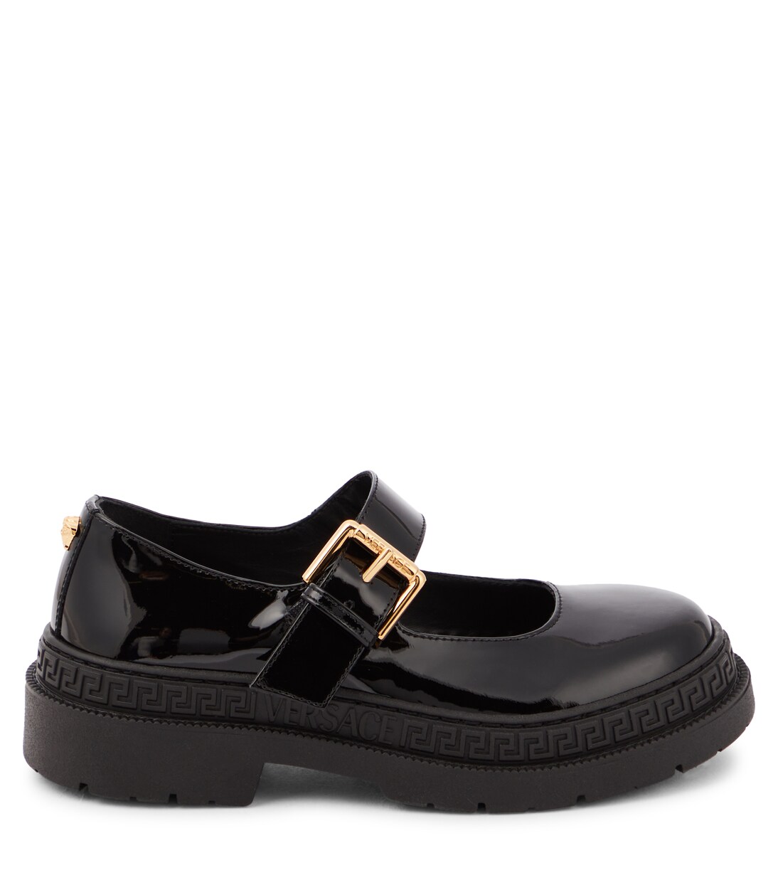 La Medusa patent leather Mary Jane flats | Versace Kids