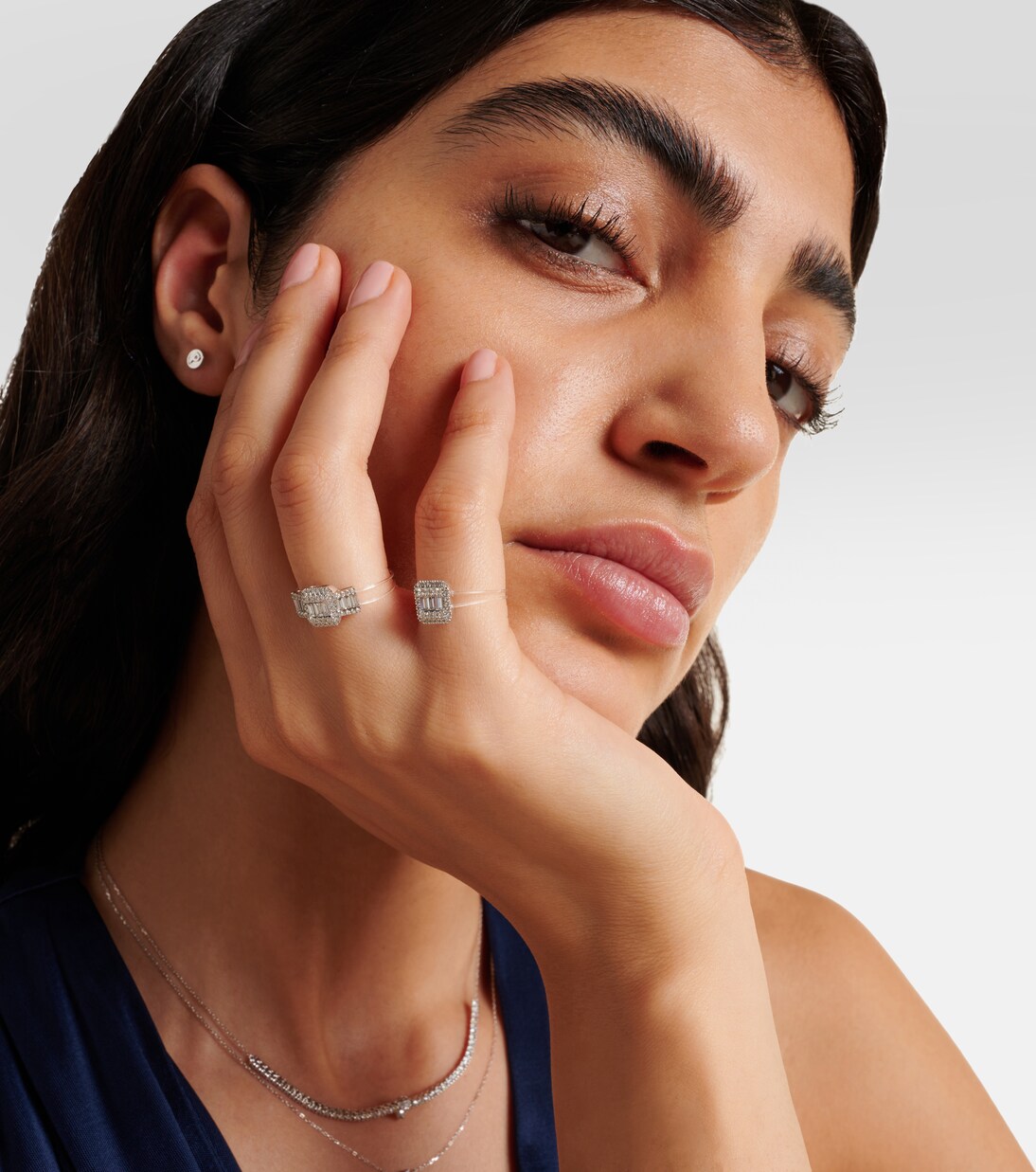 Ring Floating aus 18kt Weißgold mit Diamanten | Persée