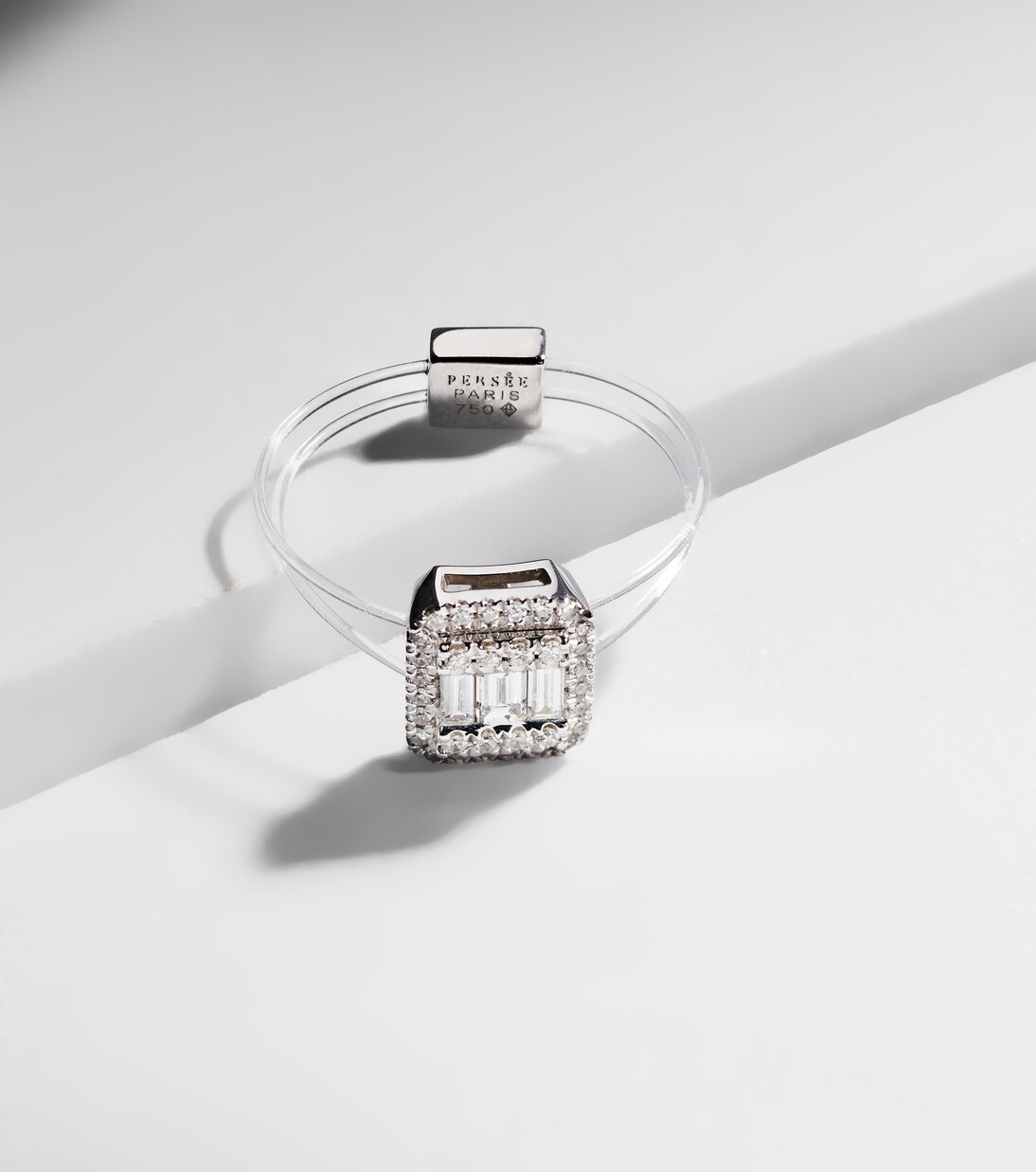 Ring Floating aus 18kt Weißgold mit Diamanten | Persée