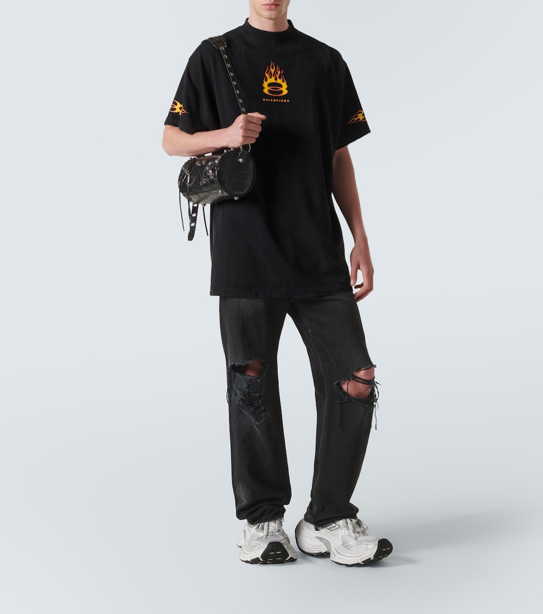 Oversized logo cotton jersey T-shirt | Balenciaga