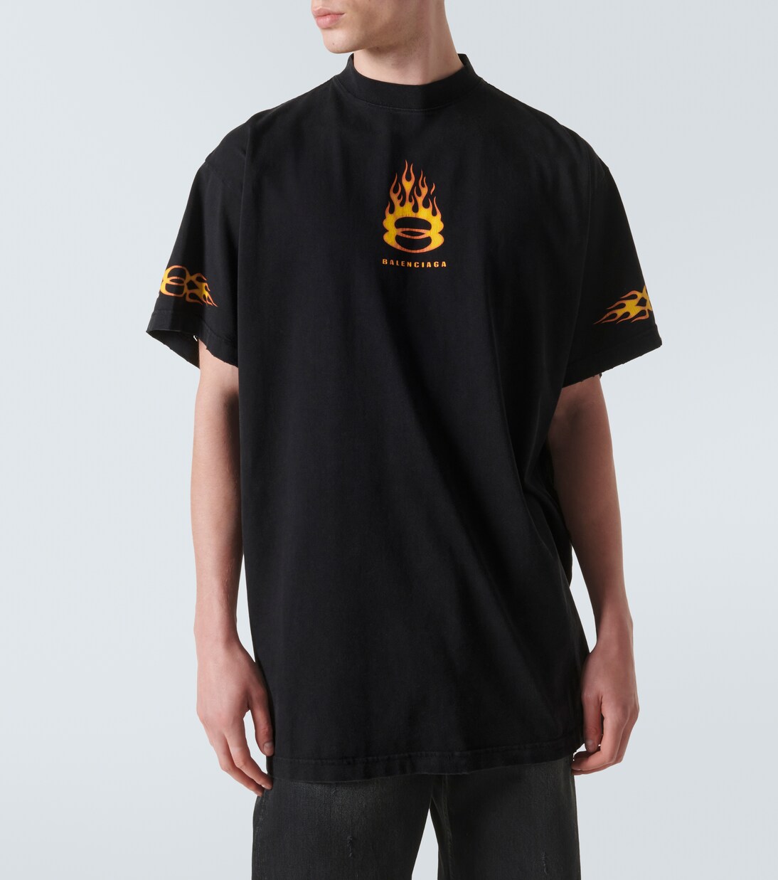 Oversized logo cotton jersey T-shirt | Balenciaga