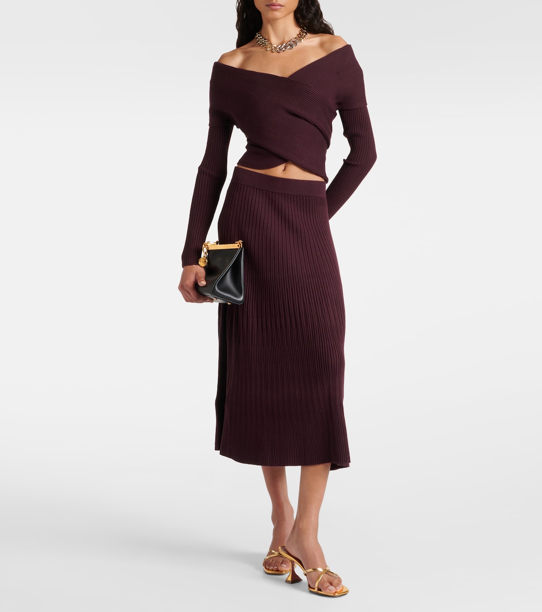 Pull Virginie raccourci à encolure bardot | Altuzarra