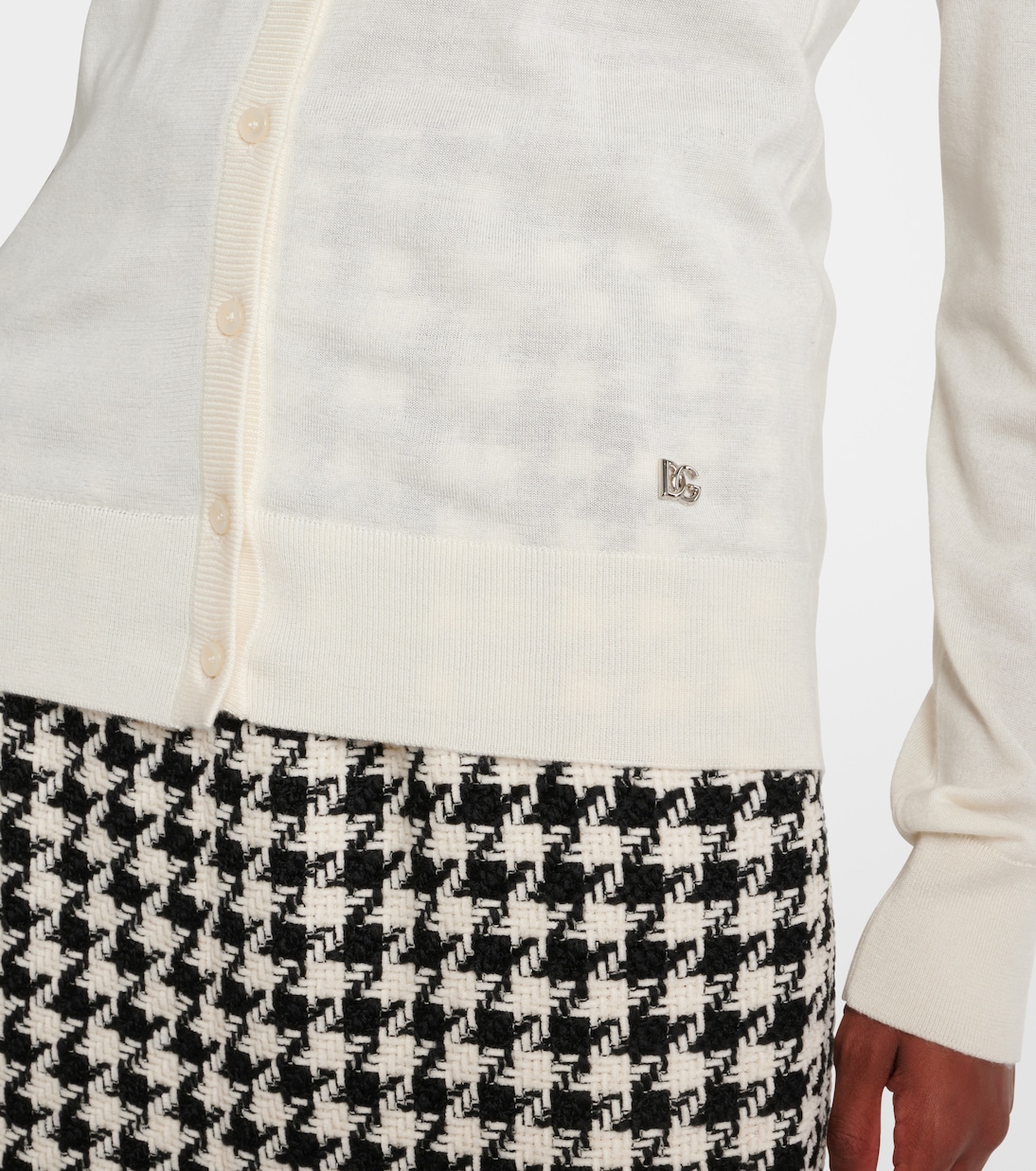 Cardigan DG aus Kaschmir und Seide | Dolce&Gabbana