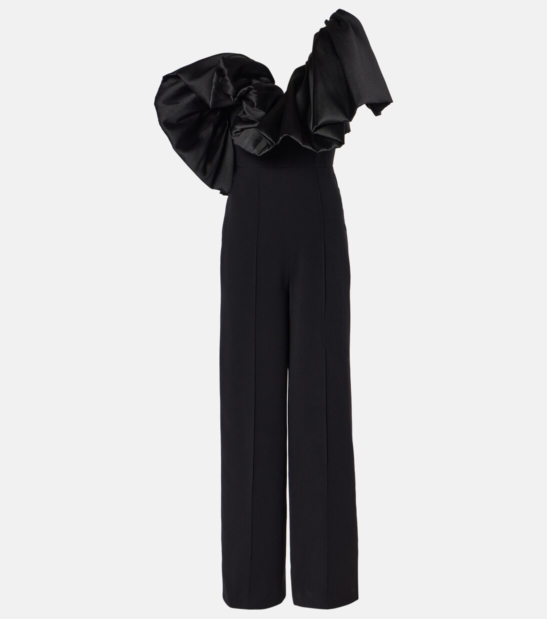 Perla ruffled satin-trimmed jumpsuit | Solace London