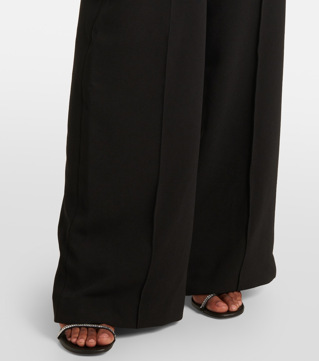 Perla ruffled satin-trimmed jumpsuit | Solace London