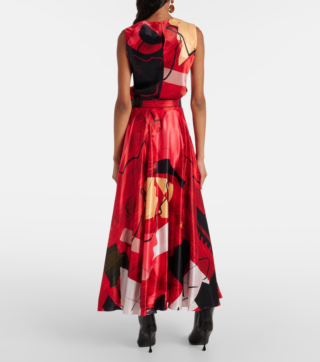 Bedruckter Maxirock Ameera aus Satin | Roksanda