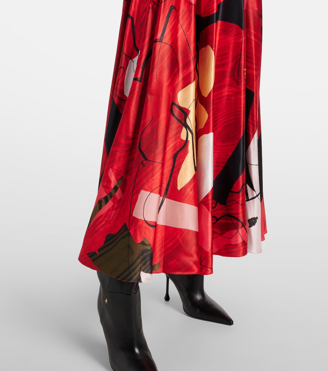 Bedruckter Maxirock Ameera aus Satin | Roksanda