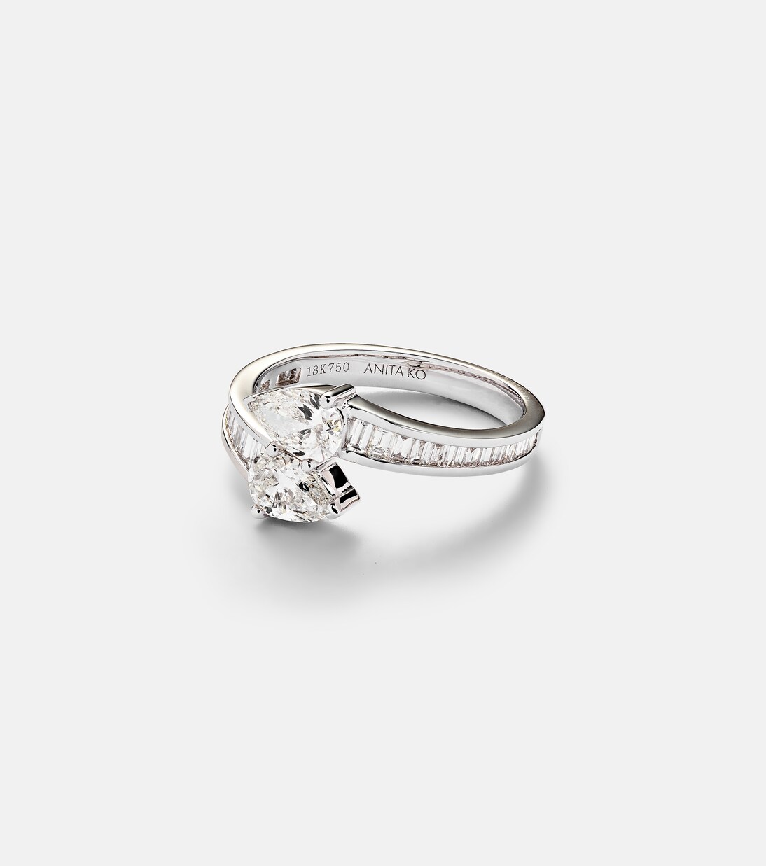 Bague Saturn en or blanc 18 ct et diamants | Anita Ko