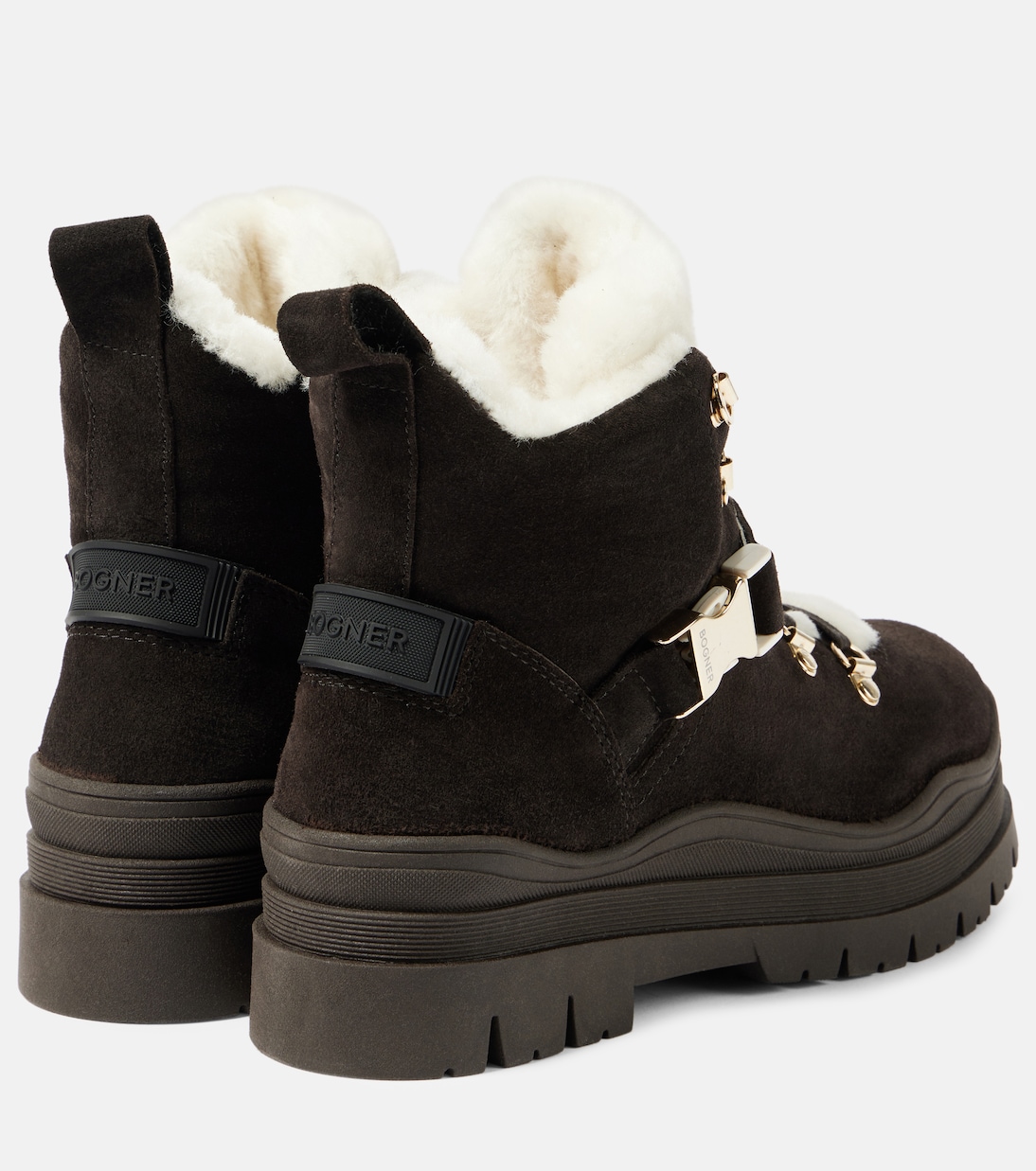 Arosa shearling-trimmed suede ankle boots | Bogner