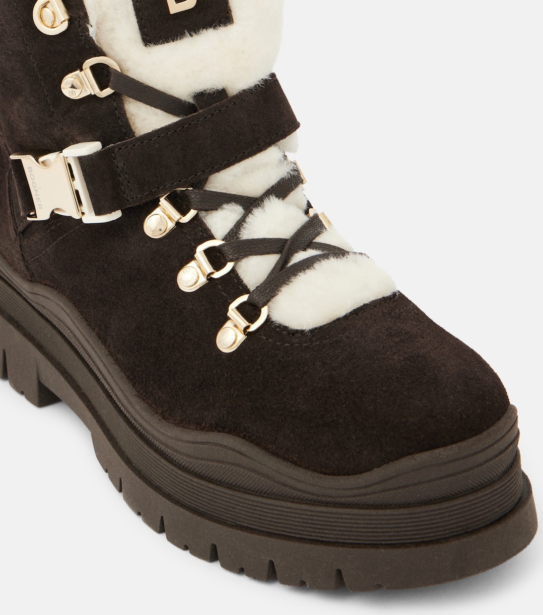 Arosa shearling-trimmed suede ankle boots | Bogner