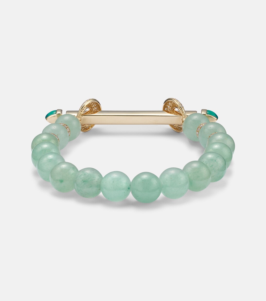 Chakra 18kt gold bracelet with gemstones | Ananya