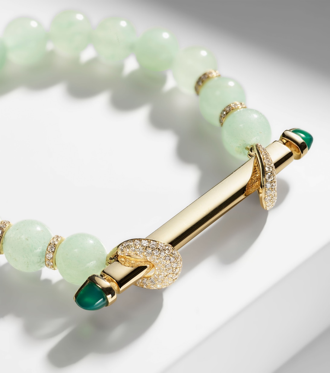 Chakra 18kt gold bracelet with gemstones | Ananya
