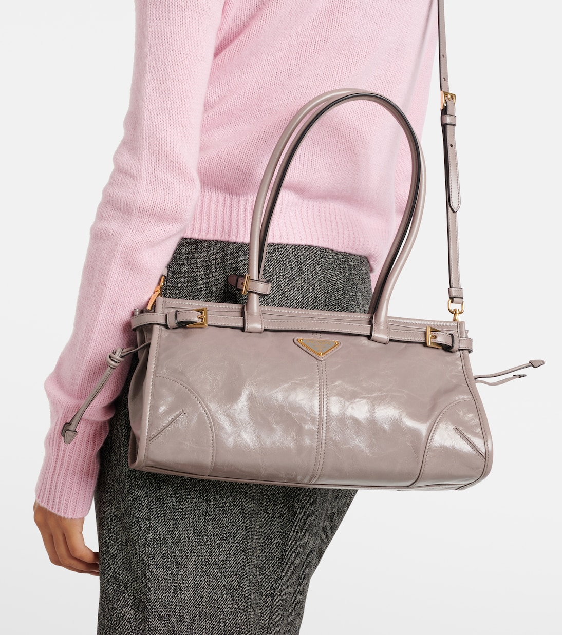 Borsa a spalla Medium in pelle | Prada